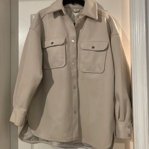 H&M cream shacket
